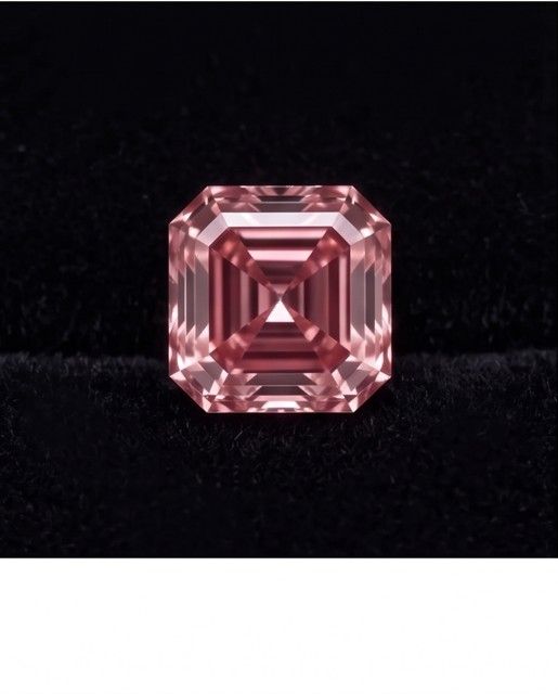 CERTIFIED ARGYLE Emerald Square Diamond 0.22ct 3PP P1