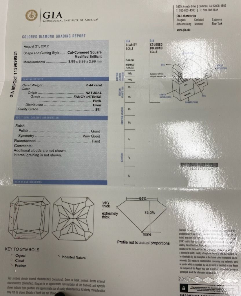 ORIGIN ARGYLE Radiant Diamond 4P EQ SI1