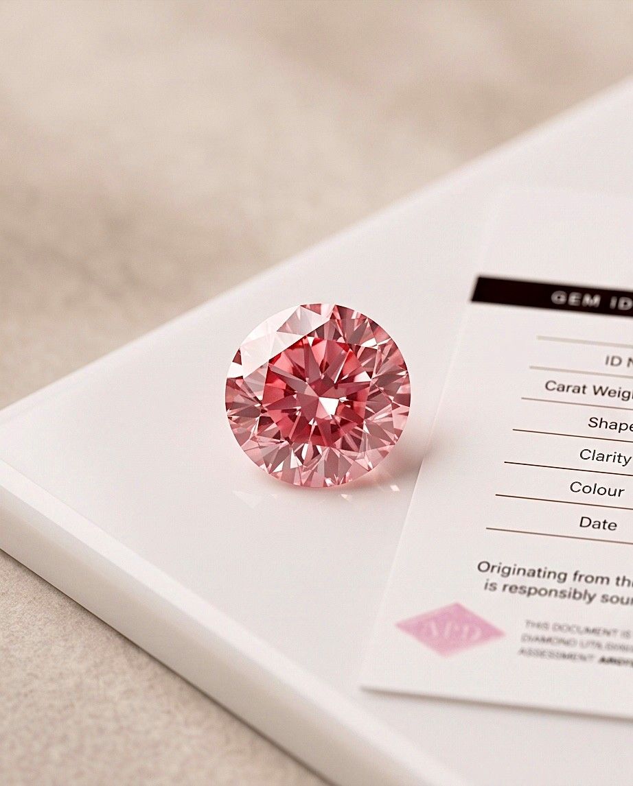 CERTIFIED ARGYLE Round Diamond 0.51ct 1PR P2