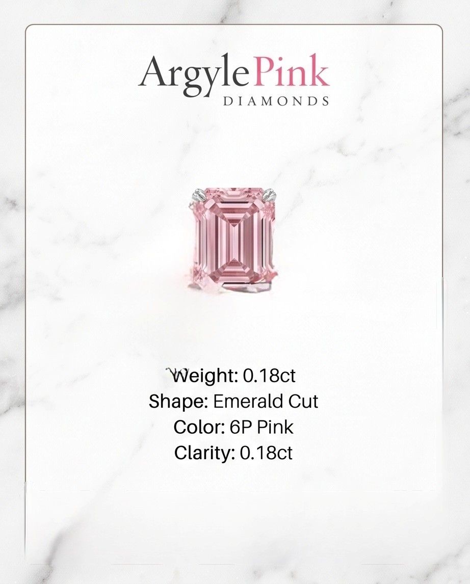 CERTIFIED ARGYLE Emerald Diamond 0.18ct 6P SI1