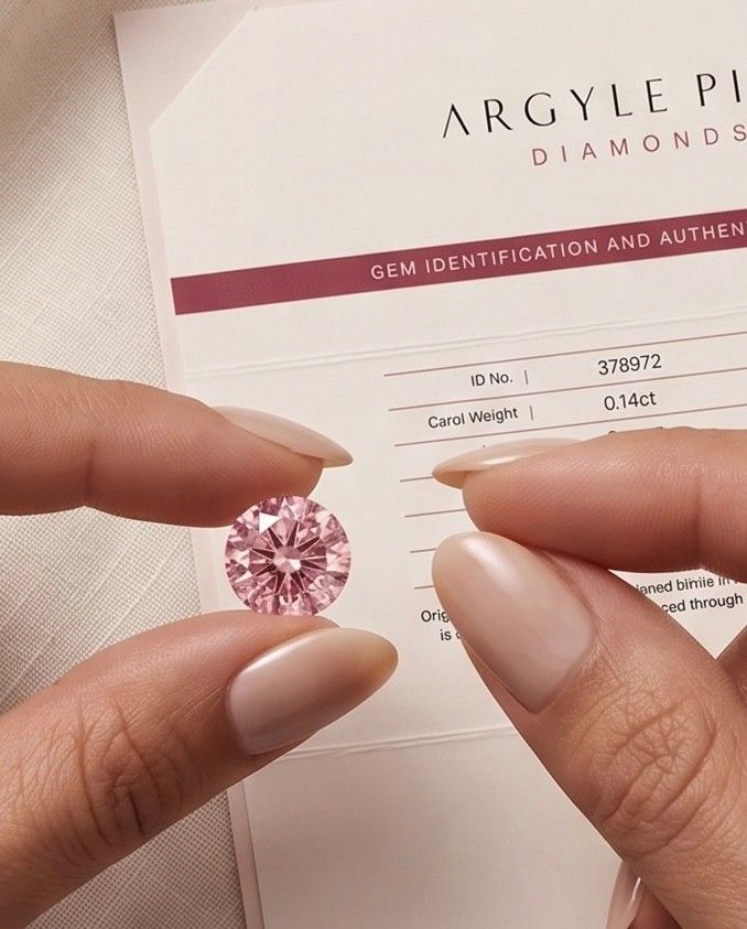 CERTIFIED ARGYLE Round Diamond 0.14ct 6P VVS2
