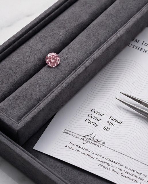 CERTIFIED ARGYLE Round Diamond 0.16ct 3PP SI2