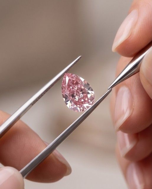 ORIGIN ARGYLE Pear Diamond 0.11ct Pink SI2