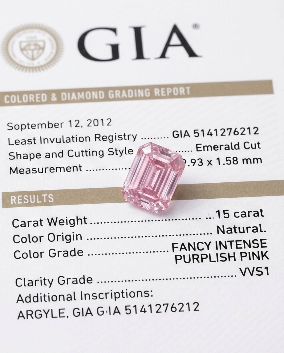 ORIGIN ARGYLE Emerald Diamond 0.15ct Pink VVS1