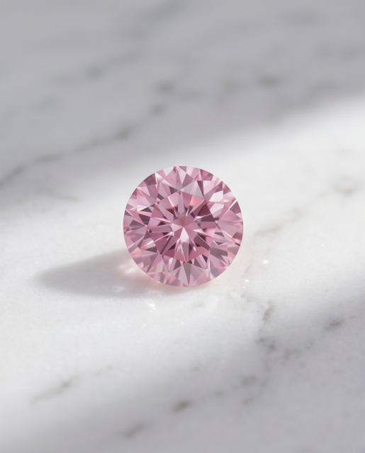 CERTIFIED ARGYLE Round Diamond 0.17ct 6PP VS2