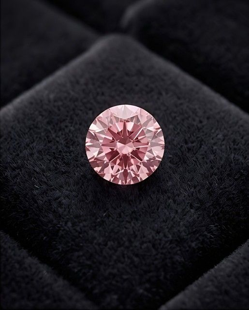 CERTIFIED ARGYLE Round Diamond 5P SI1