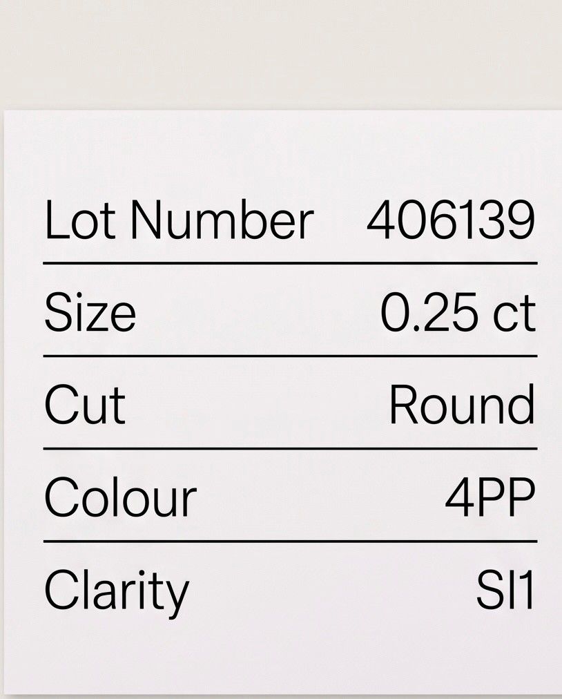 CERTIFIED ARGYLE Round Diamond 0.25ct 4PP SI1
