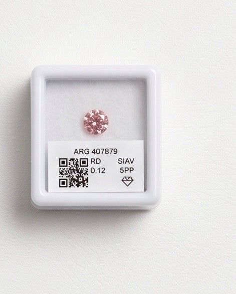 CERTIFIED ARGYLE Round Diamond 0.12ct 5PP SIAV Argyle ID : 407879