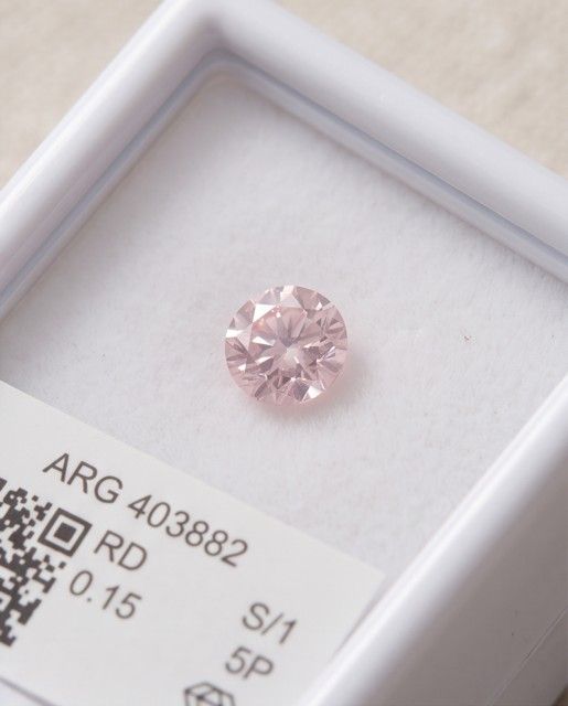 CERTIFIED ARGYLE Round Diamond 0.15ct 5P SI1 403882