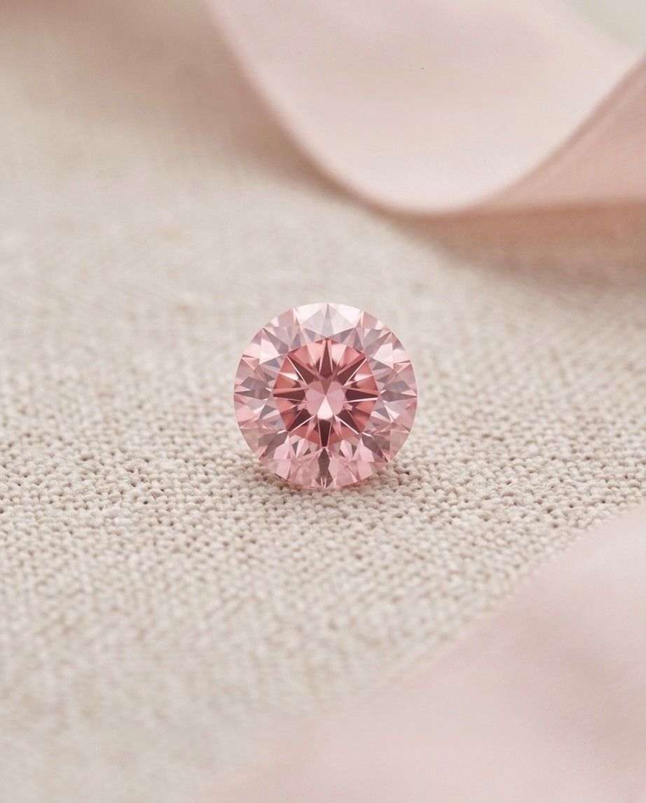 CERTIFIED ARGYLE Round Diamond 0.14ct 6P SIAV