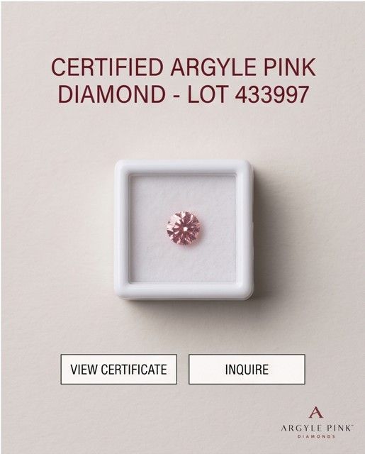 CERTIFIED ARGYLE Round Diamond 0.12ct 5PP SIAV Argyle ID : 433997
