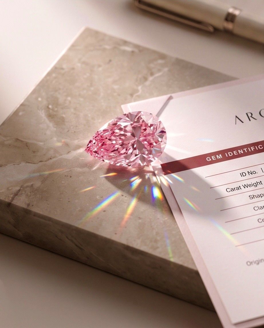 CERTIFIED ARGYLE Pear Diamond 0.17ct 4PP SI2