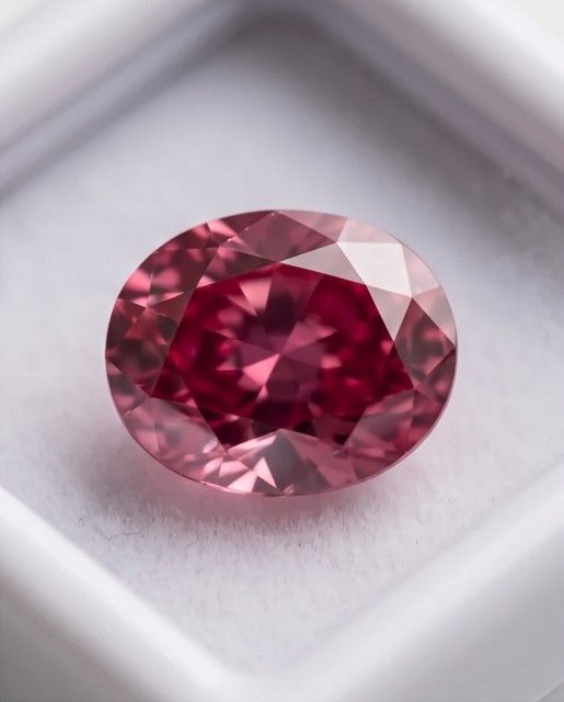 CERTIFIED ARGYLE Oval Diamond 0.14ct 3PP SI2