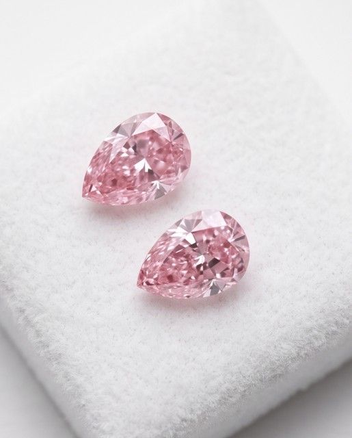 ORIGIN ARGYLE Pear Diamonds 2 = 0.10ct TDW Pink SIAV