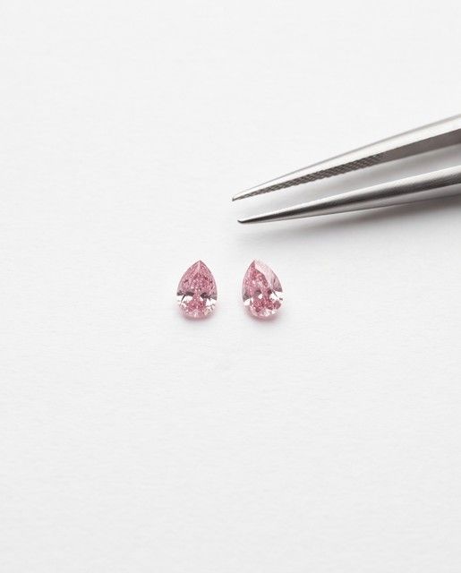 ORIGIN ARGYLE Pear Diamonds 2 = 0.10ct TDW Pink SIAV