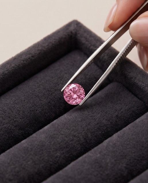 CERTIFIED ARGYLE Round Diamond 0.08ct 4P FIP VS2