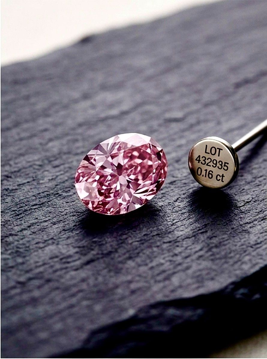 CERTIFIED ARGYLE Oval Diamond 0.16ct 3PP SI1
