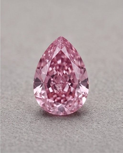 CERTIFIED ARGYLE Pear Diamond 0.63ct 5P VS2