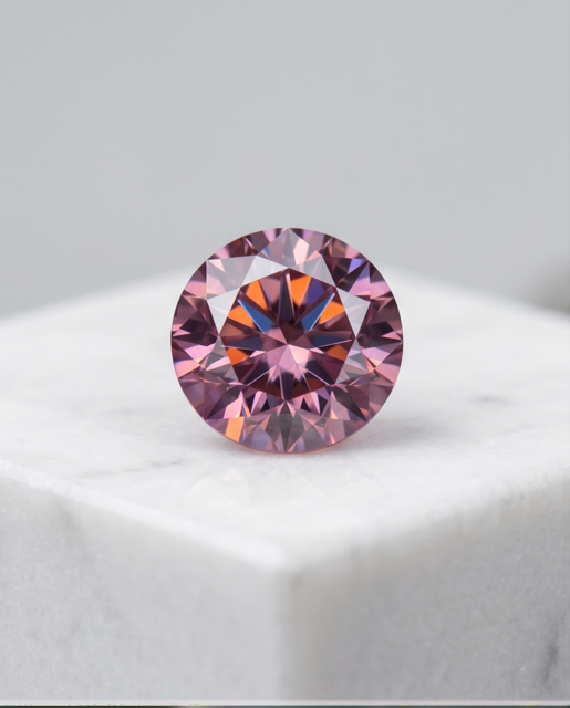 CERTIFIED ARGYLE Round Diamond 0.19ct 1PP P1