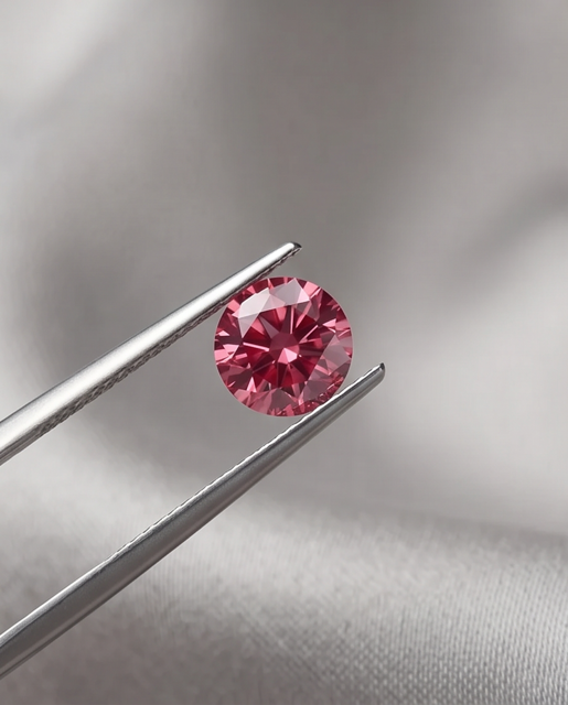 CERTIFIED ARGYLE Round Diamond 0.30ct 3PR VVS1
