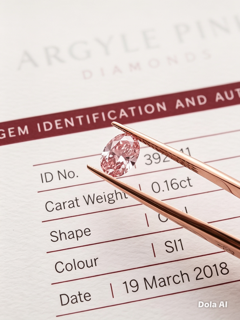CERTIFIED ARGYLE Oval Diamond 0.16ct 4PP SI1
