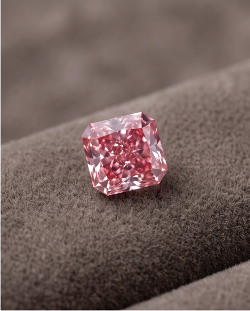 CERTIFIED ARGYLE Radiant Diamond 0.51ct 4PR SI2