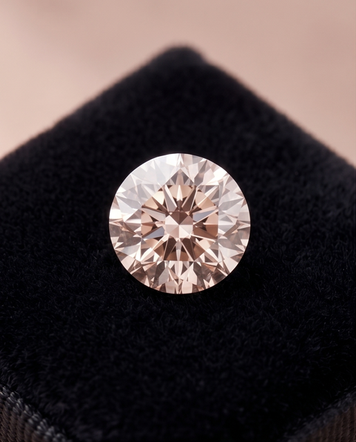 CERTIFIED ARGYLE Round Diamond 0.17ct PC1 VS2