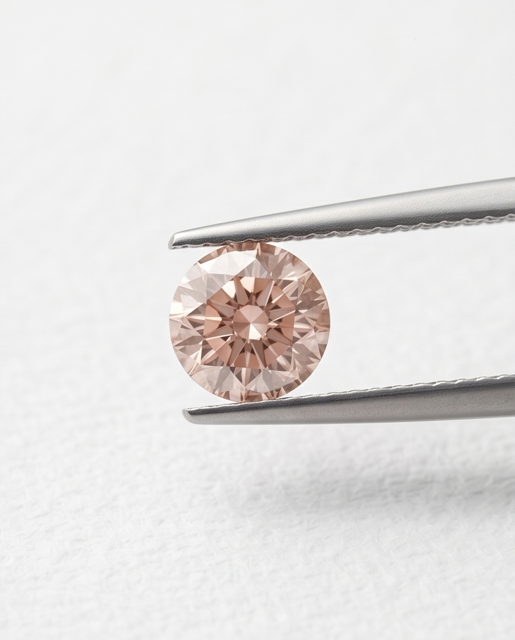 CERTIFIED ARGYLE Round Diamond 0.17ct PC1 VS2