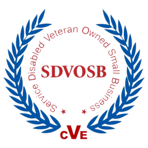 A logo for disabled veteran owned small business