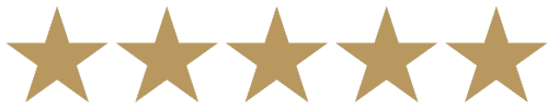A row of gold stars on a white background.