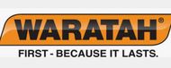 A logo for a company called waratah that says first because it lasts