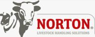 Norton livestock handling solutions logo with a cow on it