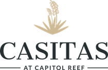 the logo for casitas at capitol reef has a tequila plant on it .