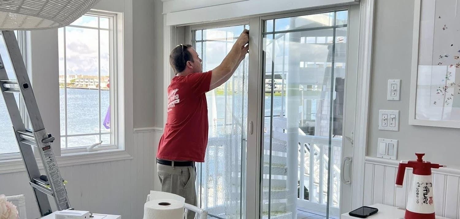Home security film installation