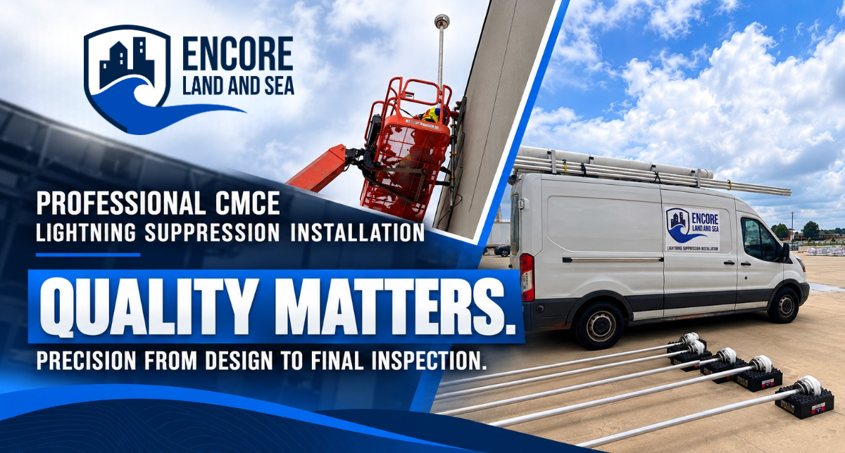 Professional lightning suppression installation