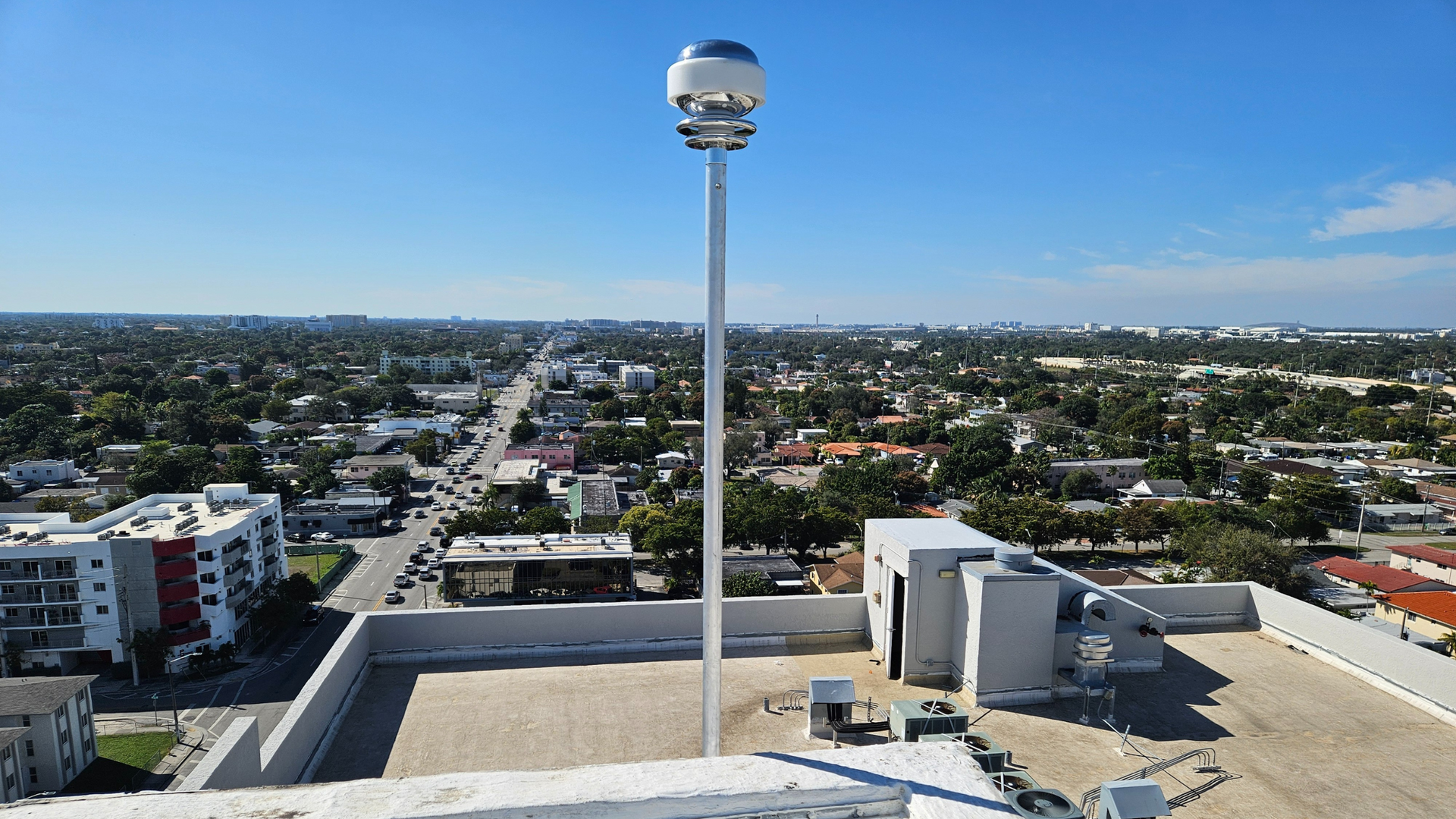 CMCE system installed on the roof of a high-rise condo building