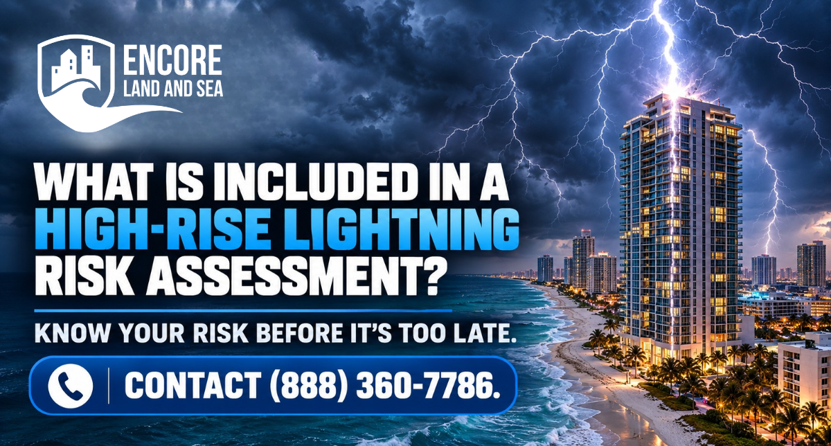 What's included in a lightning risk assessment by Encore Land and Sea