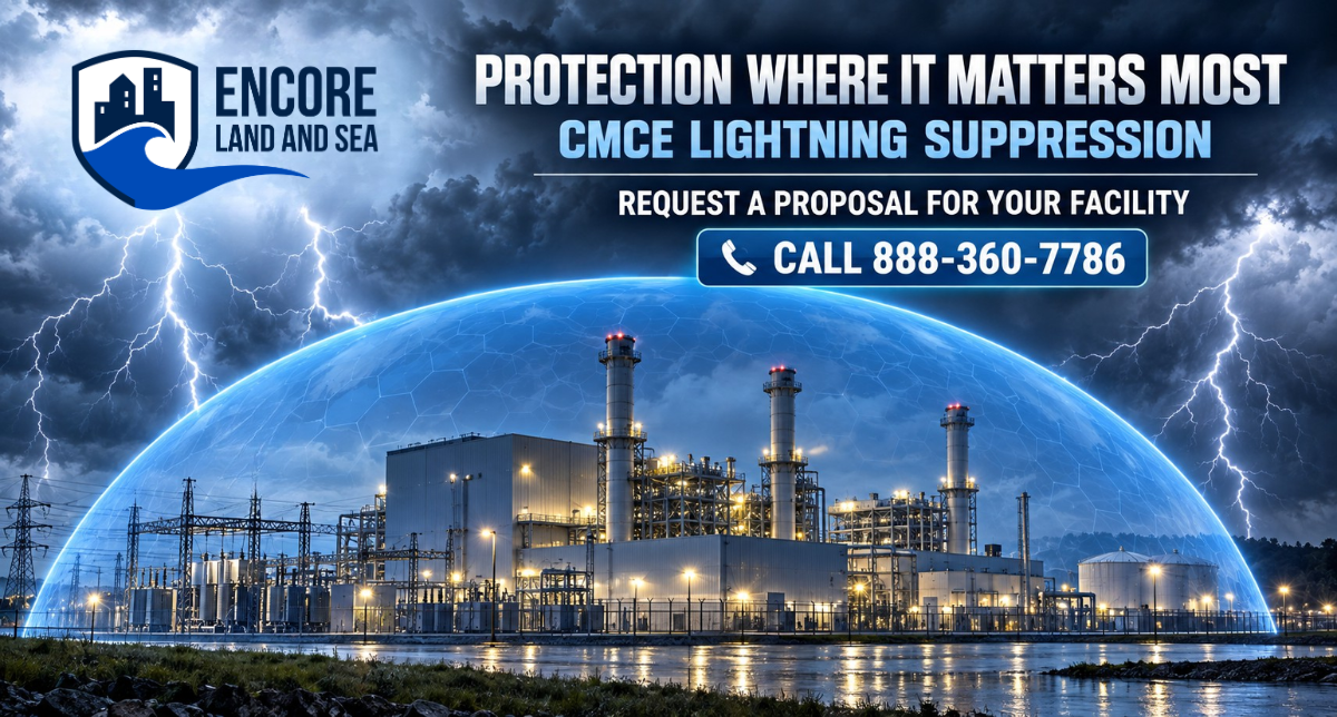 Power generation facility protected with CMCE Lightning Suppression