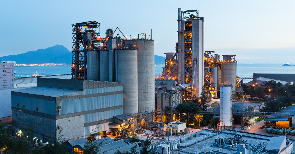 Industrial facility near the ocean