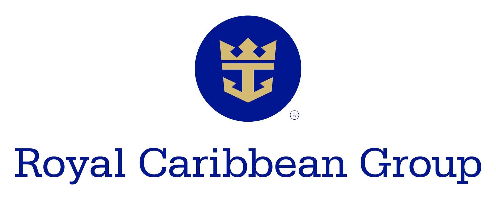 Royal Caribbean Group logo with blue crown and anchor above company name