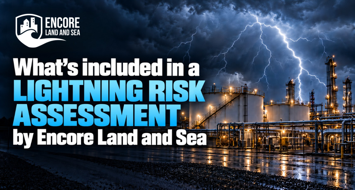 What's included in a lightning risk assessment by Encore Land and Sea