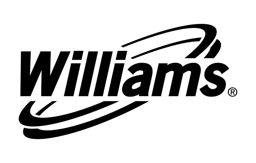 Williams logo in black with italic lettering and sweeping underline on a white background