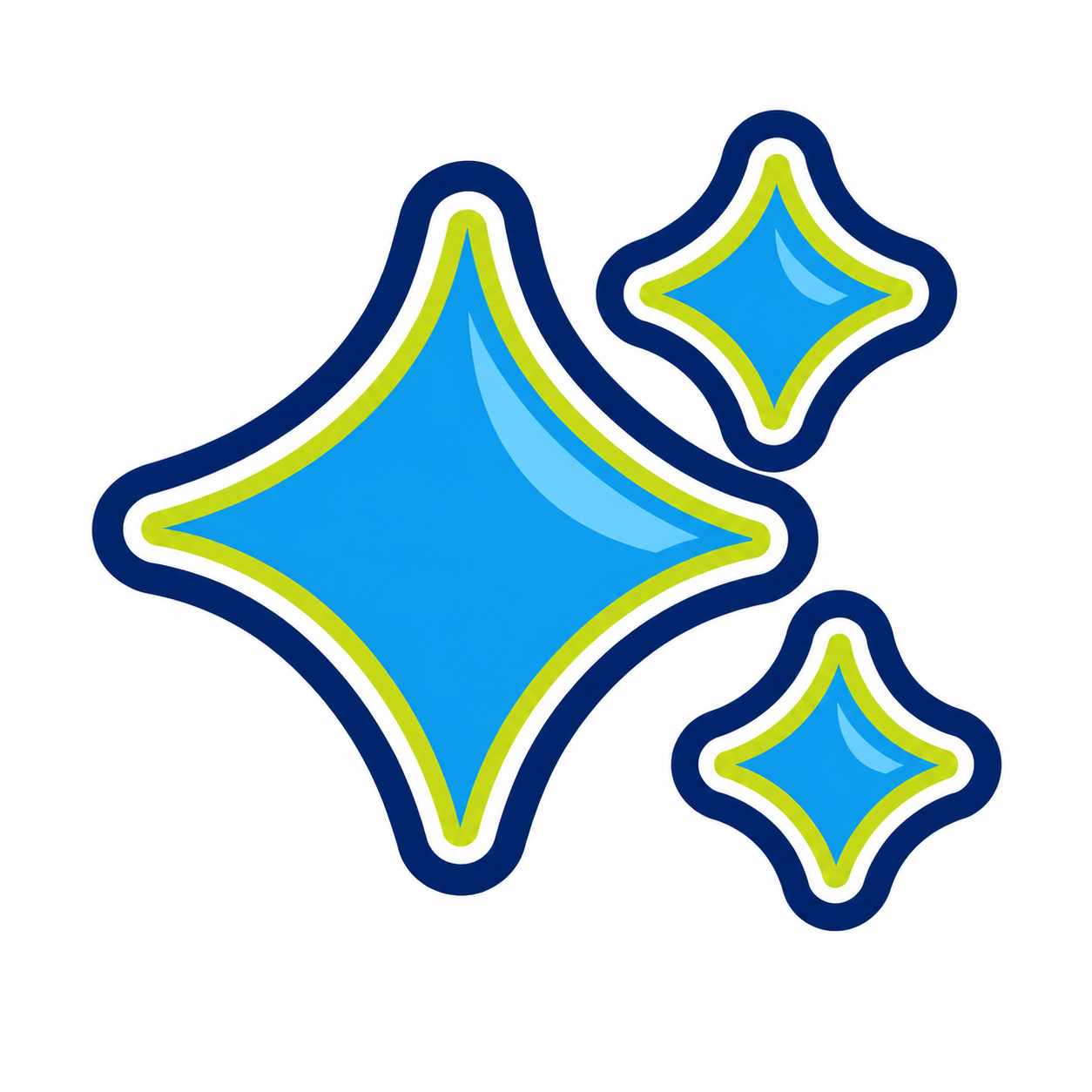 Ottos car wash floridaColorful sparkles and star shapes in yellow, blue, black, and pink on a white background