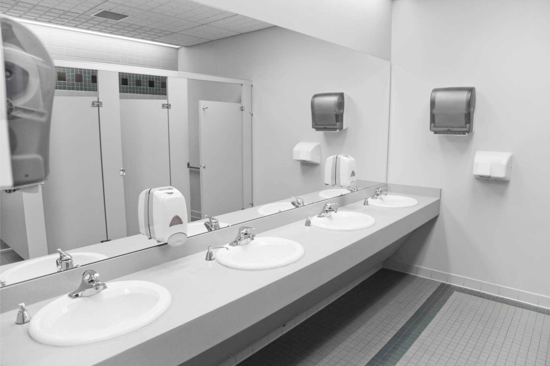 clean public restroom