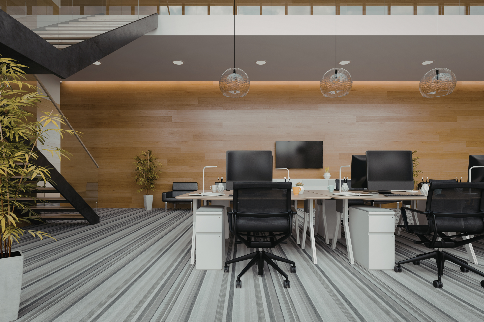 shared office area