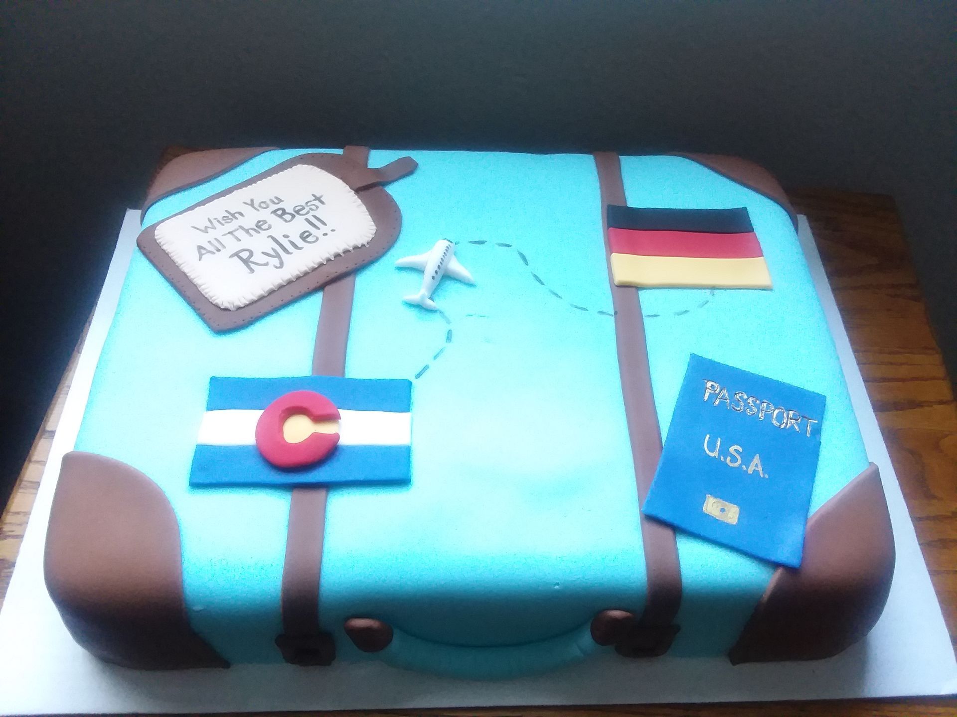 A birthday cake that says happy 60th birthday rocky