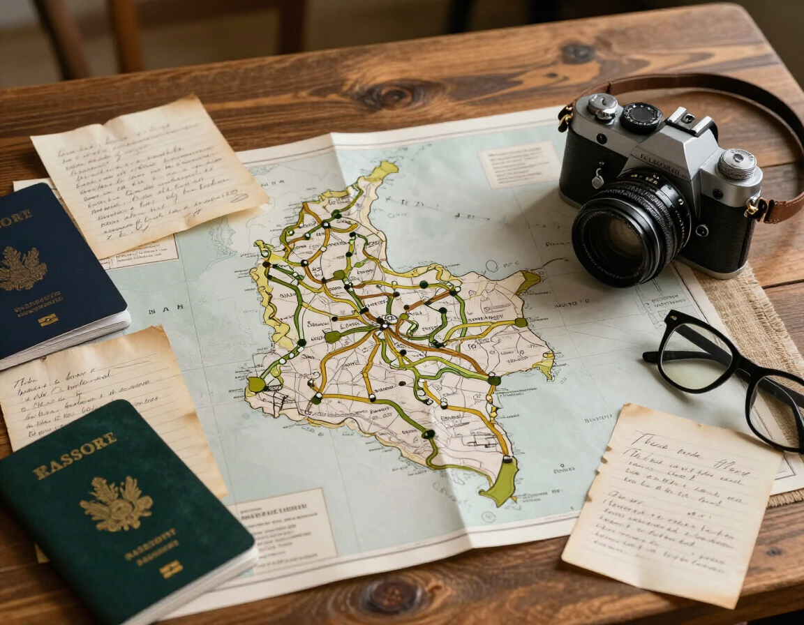 Mapa de rutas de viaje de OurGuia
