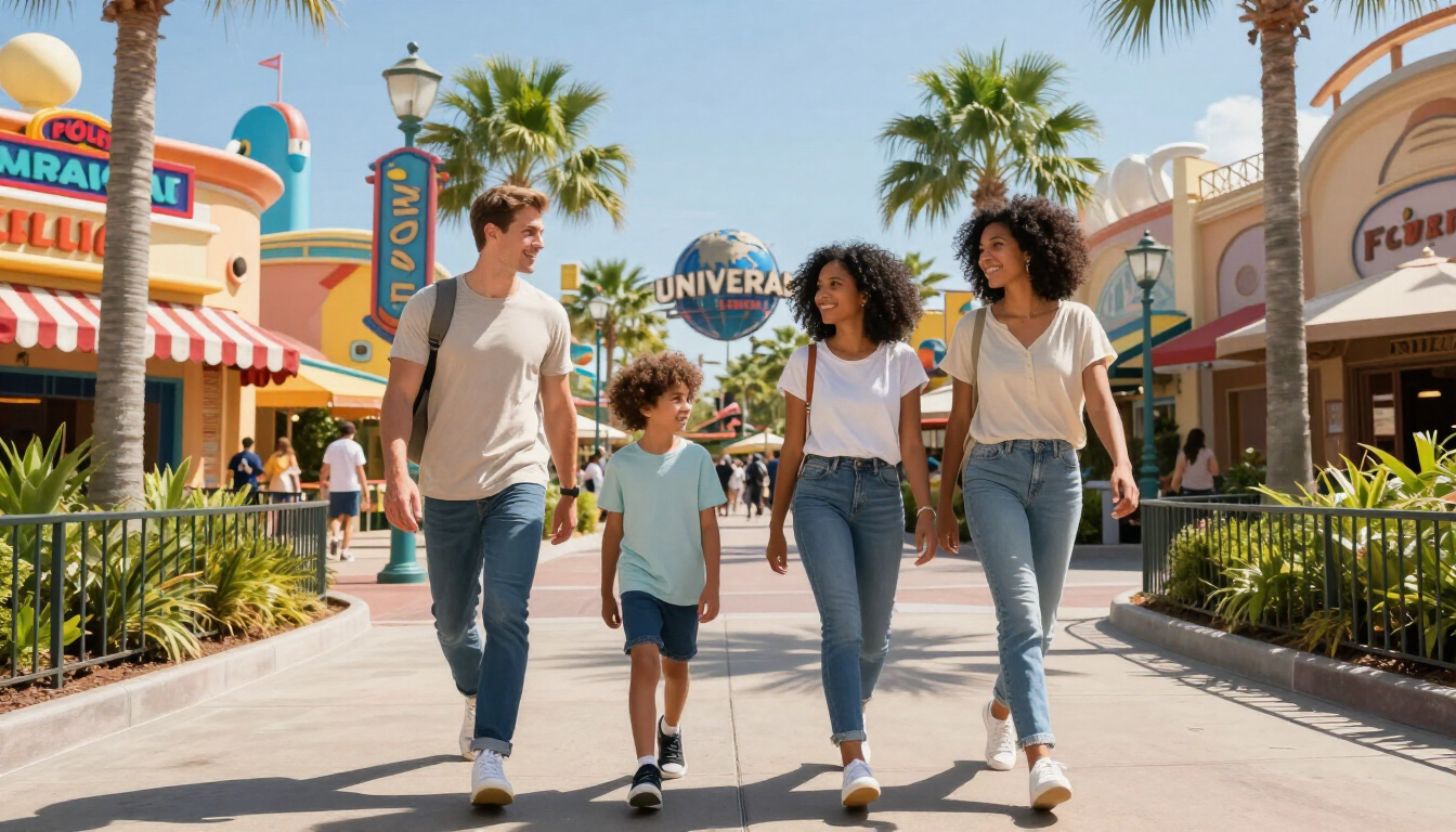 Visitantes disfrutando de Universal Orlando