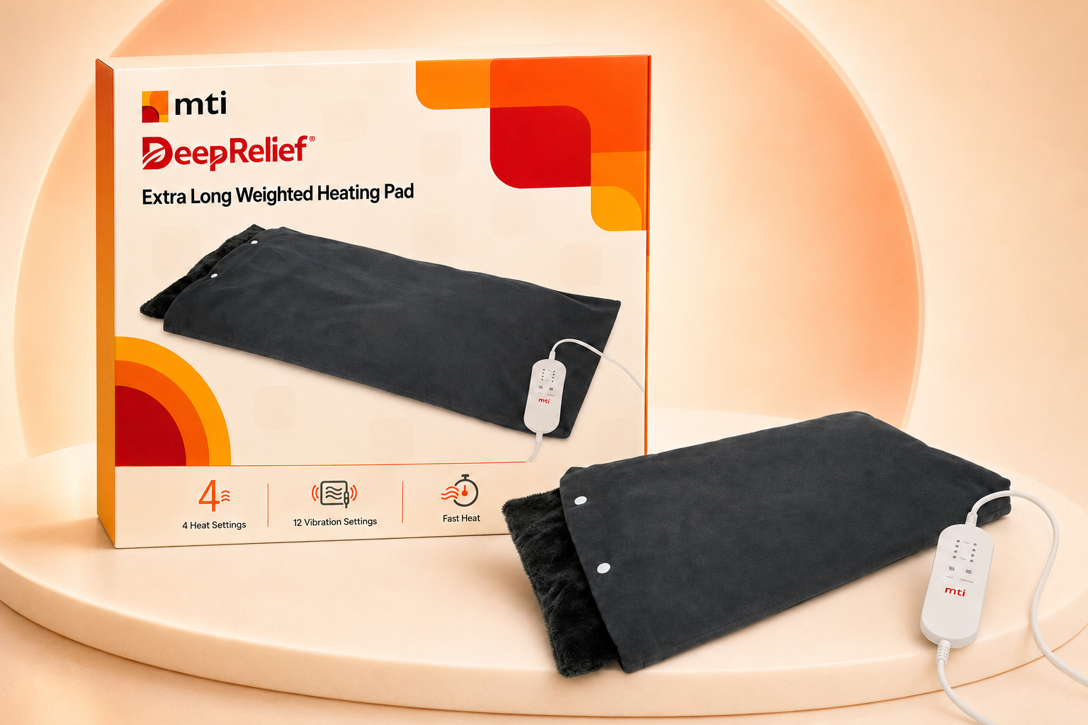 Extra Long Weighted DeepRelief Heating Pad