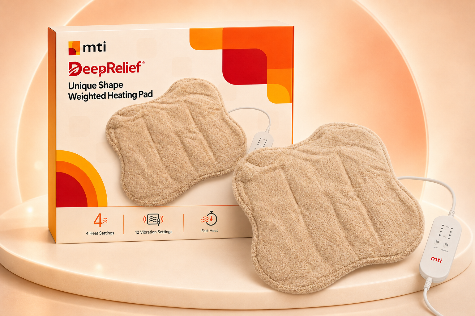 Unique Shape Weighted DeepRelief Heating Pad